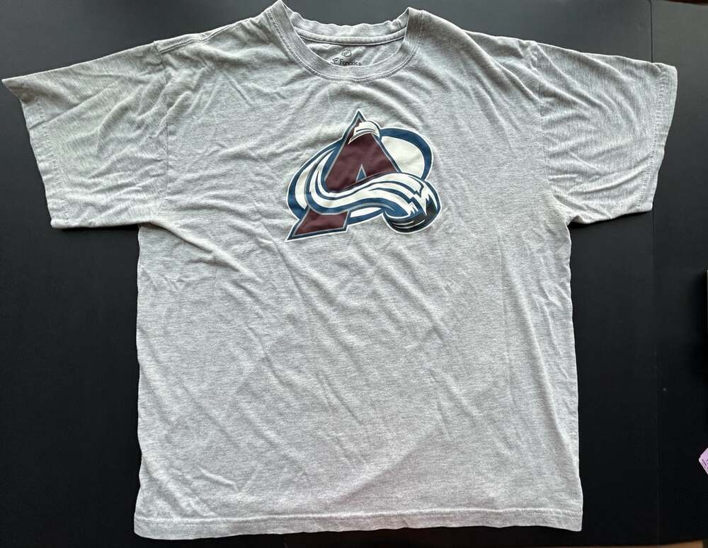 Fanatics Colorado Avalanche T-Shirt Size XL Gray Logo